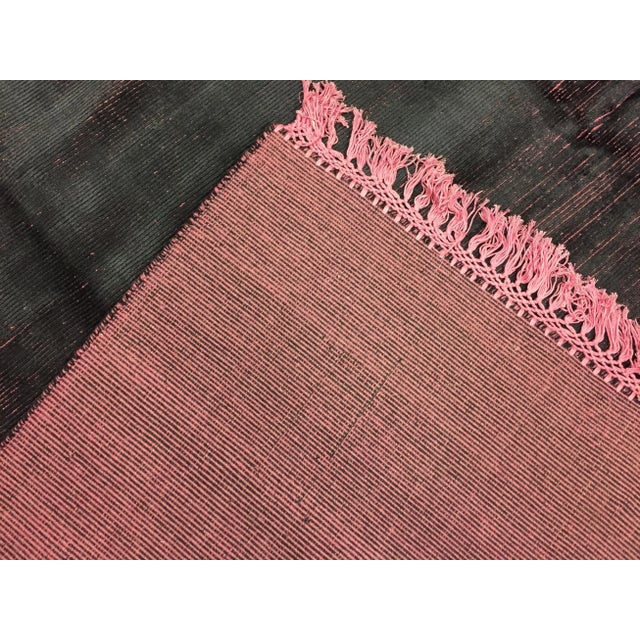 Textile Simplicity Chocolate & Fuchsia Fringe Rug - 6' X 10' For Sale - Image 7 of 8
