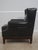 Traditional Frontgate Black Leather High Quality Club Wing Chair For Sale - Image 3 of 18