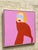 Pink Contemporary Op Art Acrylic Figurative on Canvas For Sale - Image 8 of 12