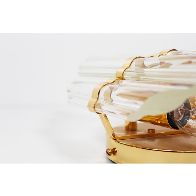 Novaresi Vintage Wall Lamp in Gilded Brass and Crystal Glass from Novaresi Milano, 1980s For Sale - Image 4 of 11