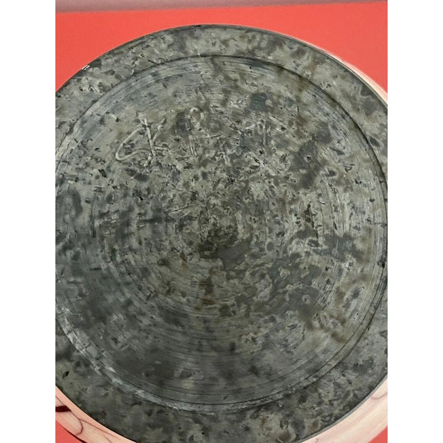1980s 1980s Studio Art Pottery Postmodern Signed Skip Abstract Raku Ceramic Vessel Bowl - Set of 2 For Sale - Image 5 of 9