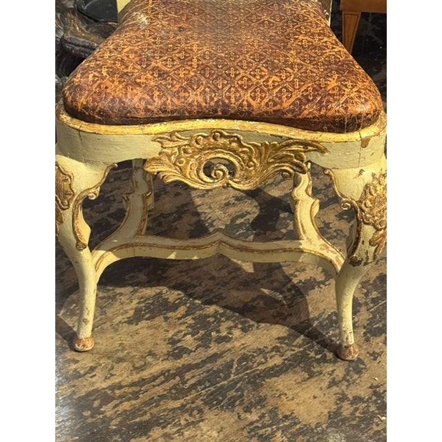 Baroque 18th C. Italian Baroque Parcel Gilt Side Chair For Sale - Image 3 of 7