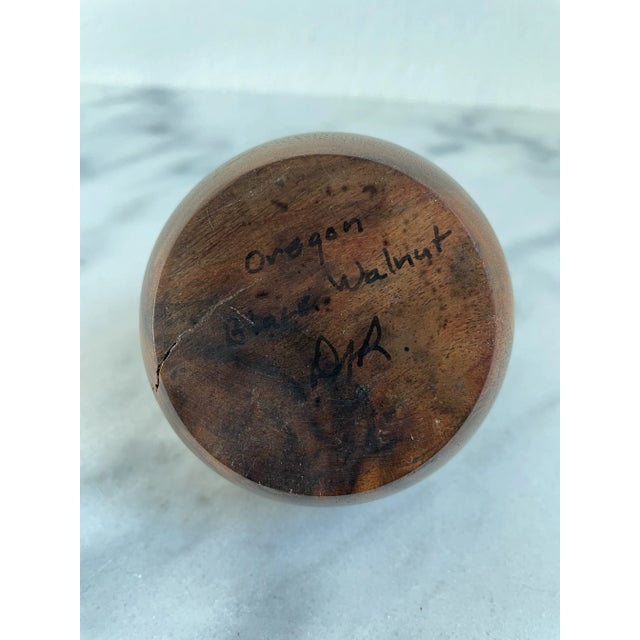 Mid 20th Century Mid 20th Century Signed Oregon Black Walnut Weed Pot For Sale - Image 5 of 7