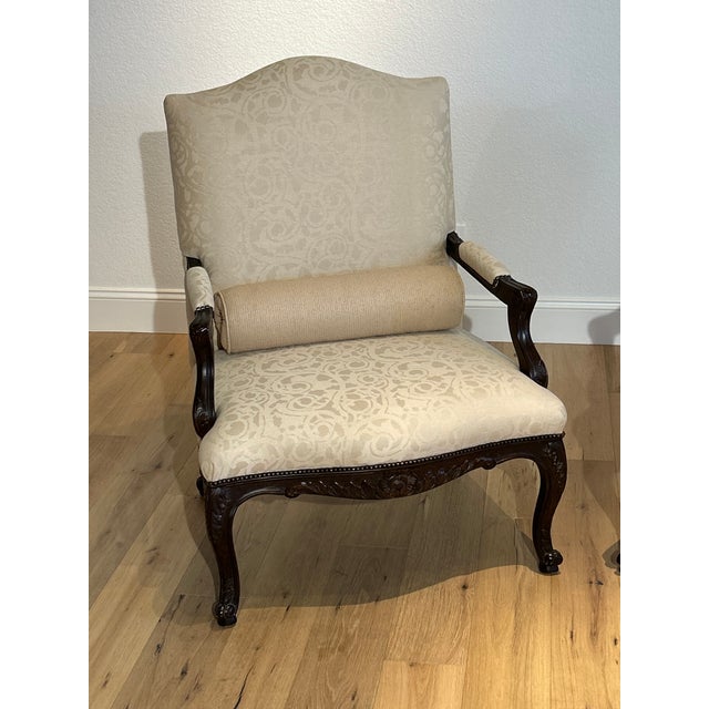 1990s Pair Custom French Bergere Chairs For Sale - Image 4 of 8
