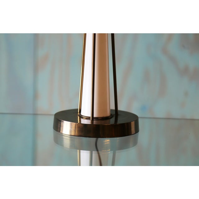 1960s Brass and Enamel Table Lamp After Excelsior Paul McCobb Mid Century For Sale - Image 9 of 11