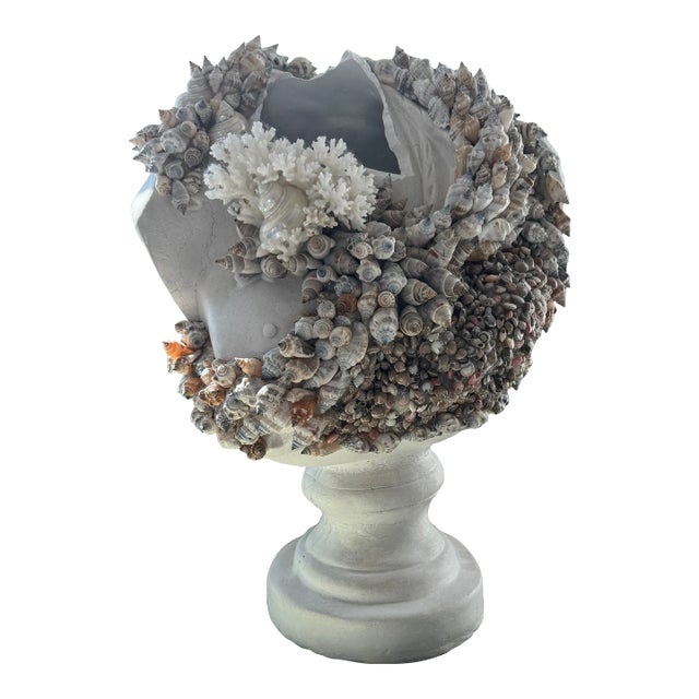 Vintage Designer Seashell Bust, One of One For Sale