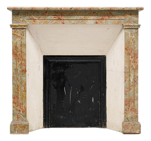 Wooden Fireplace in Faux Marble