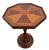 1900 - 1909 Antique Inlaid Octagonal Wood Accent Table Geometric Iron Cross Marquetry Top For Sale - Image 5 of 11