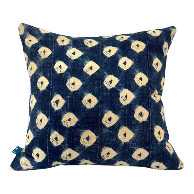 African Mudcloth Pillow- Dots For Sale