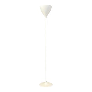 1960s White Torchere by Ernst Luthiger for B.A.G. Turgi Floor Lamp For Sale