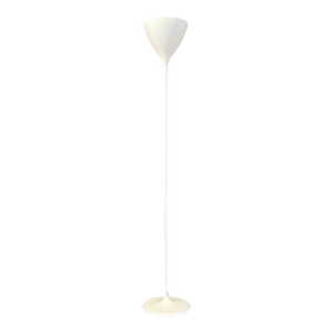 1960s White Torchere by Ernst Luthiger for B.A.G. Turgi Floor Lamp