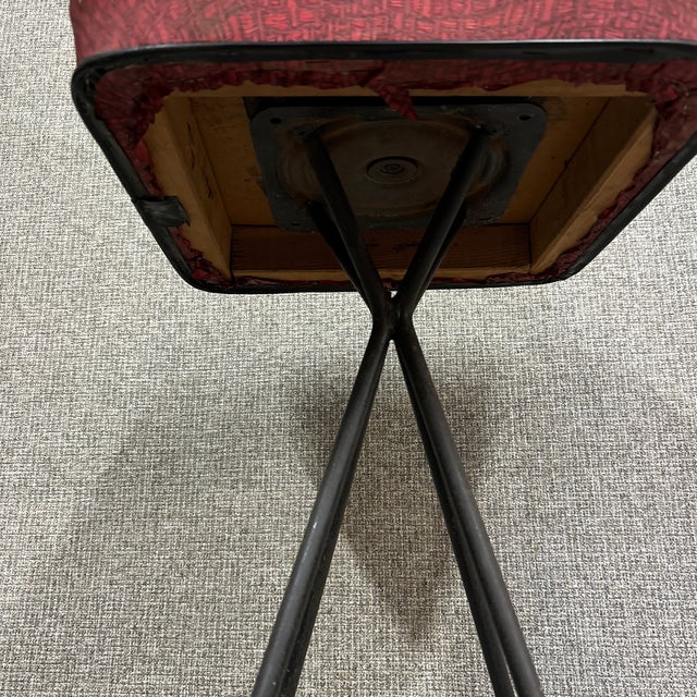 1950s Vintage Mid Century Stool in the Manner of Frederic Weinberg For Sale - Image 4 of 8