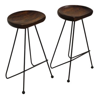 Mid Century Modern Greta Grossman Stools - a Pair For Sale
