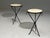 Jean-Michel Frank Style, Side Tables, Iron, Travertine, 20th C. For Sale - Image 4 of 10