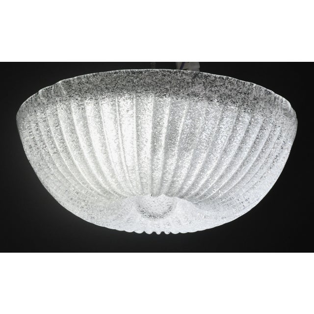 Italian Midcentury Murano Glass Flush Mount Light Barovier Style, 1970s For Sale - Image 12 of 13