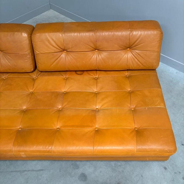 Vintage Cognac Leather Daybed, 1960s For Sale - Image 9 of 17