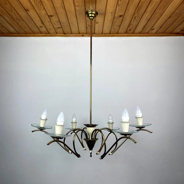 Mid-Century Spider Chandelier by Pietro Chiesa for Fontana Arte, Italy, 1940s For Sale - Image 13 of 13