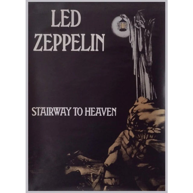 Mid-Century Modern 1971 Led Zeppelin Stairway to Heaven Poster For Sale - Image 3 of 3