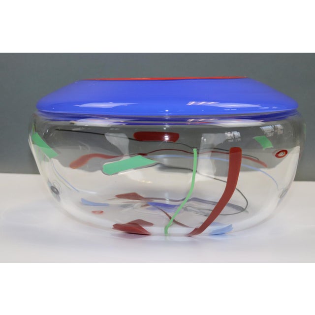 Late 20th Century Mid-Century Modern Kadinsky Inspired Murano Glass Bowl For Sale - Image 5 of 8