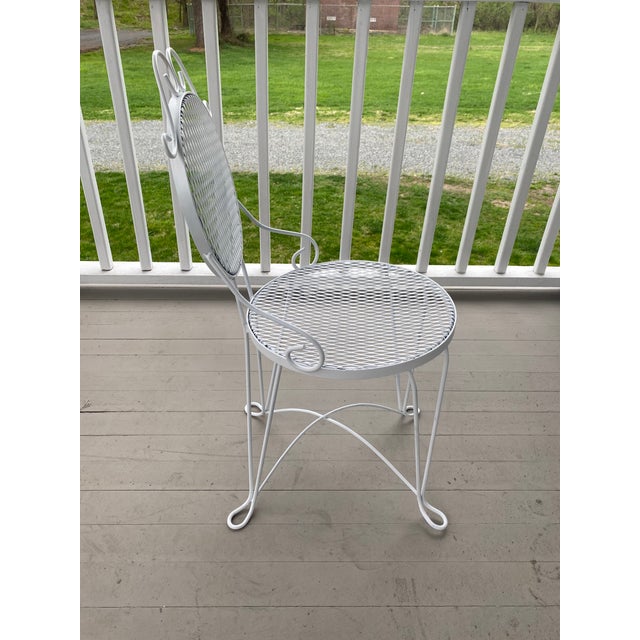 Vintage White Patio Table & 4 Chairs Chairish