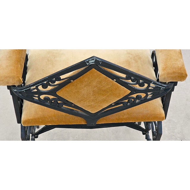 Vintage Art Deco Cast Iron “Paradise Bird” Vanity Chair / Dressing Stool For Sale - Image 16 of 18