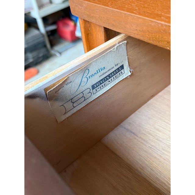 Mid-Century Modern 1960s Broyhill Brasilia Highboy Dresser or Chest of Drawers For Sale - Image 3 of 10
