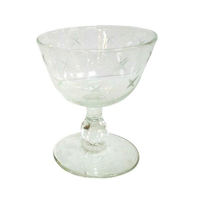 1950s 1950s Libbey Stardust Water Goblets and Champagne/Tall Sherbert Glasses (Set of 24) For Sale - Image 5 of 6