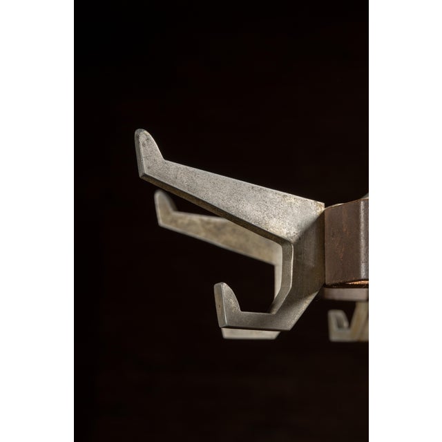 Antique Oak Mission-Style Barbershop Coat Rack For Sale - Image 4 of 9