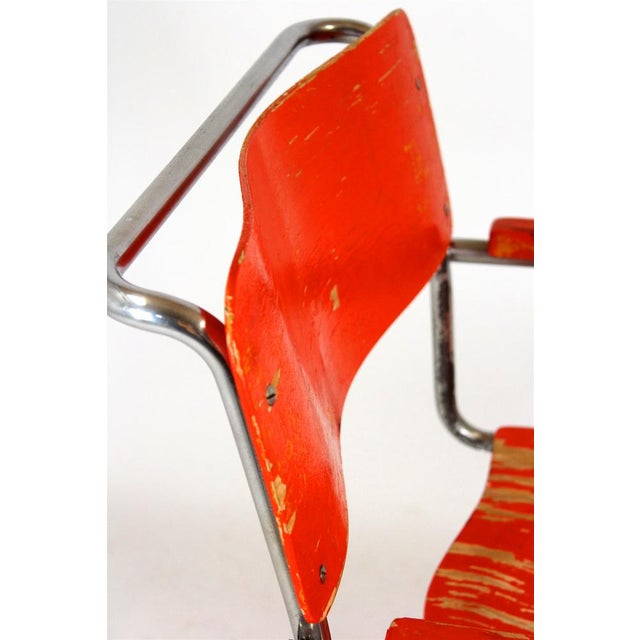 Bauhaus B 34 Cantilever Chair in Plywood and Chrome by Marcel Breuer, 1930s For Sale - Image 10 of 18