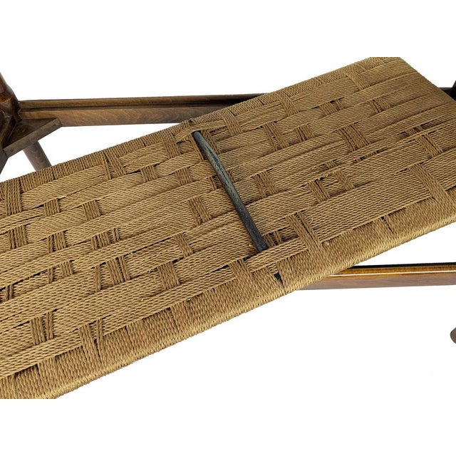 Walnut and Rope Carimate Bench by Magistretti for Cassina, 1963 For Sale - Image 16 of 18