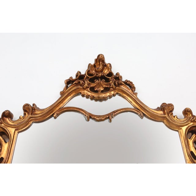 Mid-Century Modern Vintage Louis XV Style Console Mirror, 1970s For Sale - Image 3 of 12
