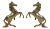 Brass Prancing Horses Andirons, French, circa 1970 - A Pair For Sale