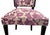 Wood Vintage Set of Six Italian Mid-Century Dining Chairs With Floral Pattern Upholstery For Sale - Image 7 of 9
