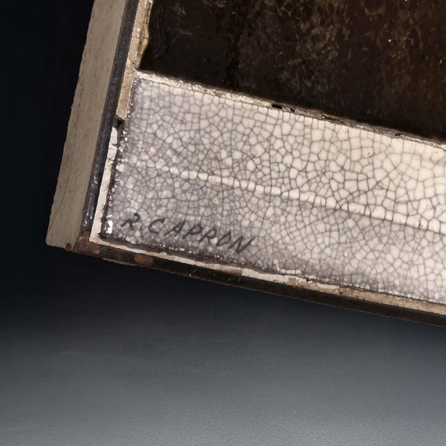 Soleil Glazed Ceramic and Metal Structure Coffee Table by Roger Capron, 1975 For Sale - Image 4 of 9