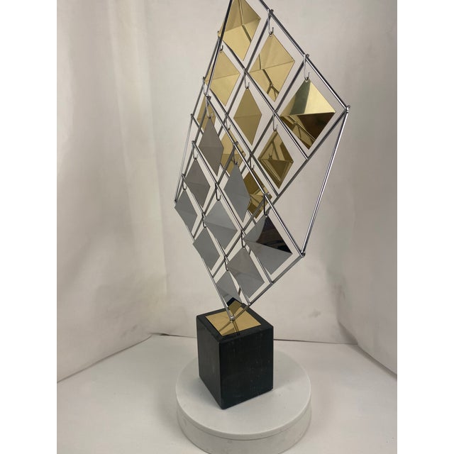 1980s Hollywood Regency Curtis Jere Geometric Sculpture For Sale In Los Angeles - Image 6 of 9