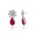 Not Yet Made - Made To Order Floral 925 Silver Drop Earrings With Sparkling Cubic Zirconia -2 Pieces For Sale - Image 5 of 12