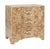 Contemporary Matthew Izzo Home Calvin Light Burlwood Three Drawer Side Table With Acrylic and Brass Drawer Pulls For Sale - Image 3 of 7