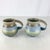 Vintage Studio Drip Glaze Smith Green, Blue & Gray Coffee Tea Mugs Set, Signed- a Pair For Sale - Image 9 of 11