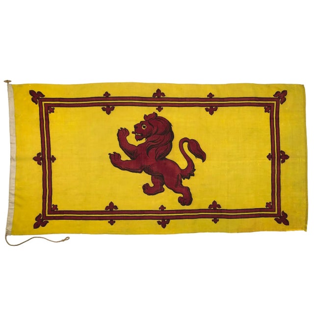 Textile Large Vintage Royal Banner of Scotland, Lion Rampant For Sale - Image 7 of 7