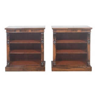 19th Century Rosewood Open Bookcases, Set of 2 For Sale