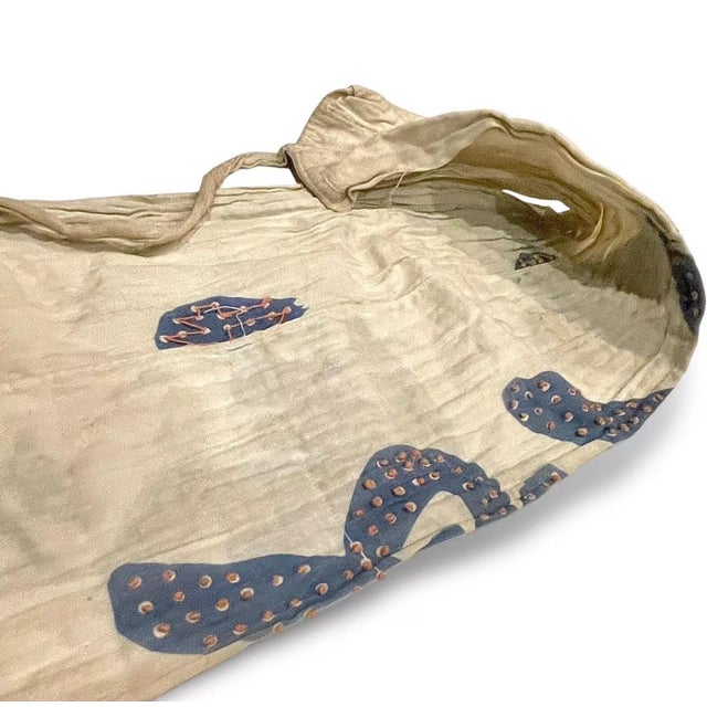 Early 20th Century Wwii Sennenbari 1000 Stitch Belt 千人針 Intact Ties Rising Sun Good Luck Imperial Japan For Sale - Image 5 of 12