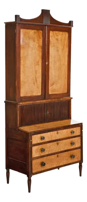 Circa Early 19th Century American Federal Secretary – Bookcase