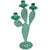 Vintage 1990s Pair of (2) Turquoise Prickly Pear Cactus Candelabras Metal Candle Stick Holders For Sale - Image 10 of 17