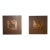 Pair of MCM Copper Tone Repoussé Panther Panels | Mounted on Wood Board For Sale