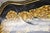 Vintage Italian Lacquered Wood & Brass Chariot Marquetry Inlay Bar Serving Tray For Sale In Philadelphia - Image 6 of 12