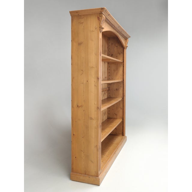English English Pine Bookcase Exceptionally Wide, Traditional Beeswax Finish by Chrispyn For Sale - Image 3 of 12
