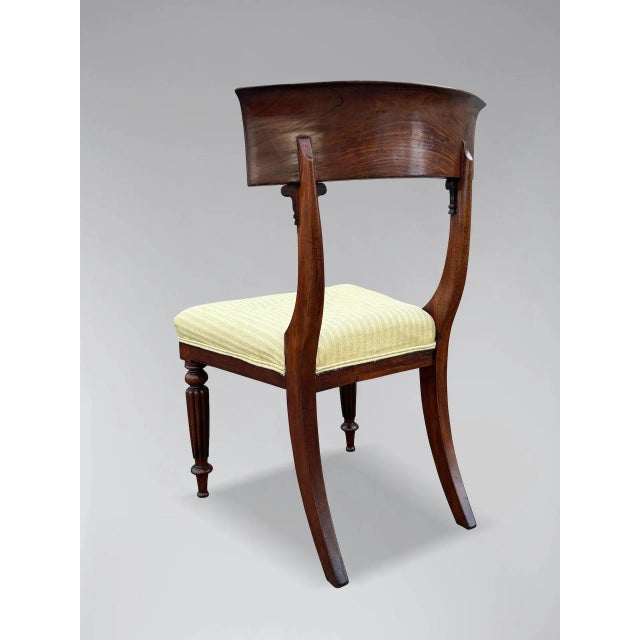 Textile Set of 19th Century William IV Mahogany Side Chairs, 1835 For Sale - Image 7 of 9