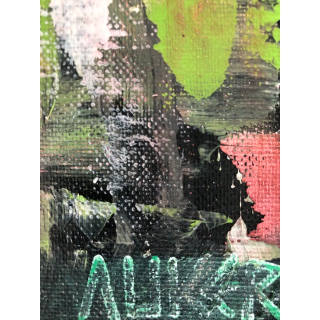 Contemporary Abstract Painting “Pink and Green Near and Far” by CL Auker For Sale - Image 6 of 9