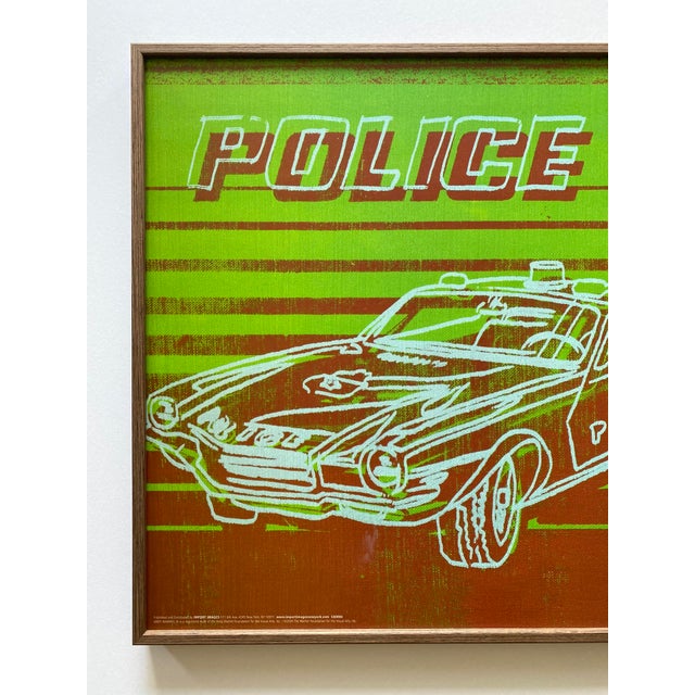 This Andy Warhol Foundation rare vintage 2005 offset lithograph print custom framed Pop Art poster " Police Car " 1983, is...