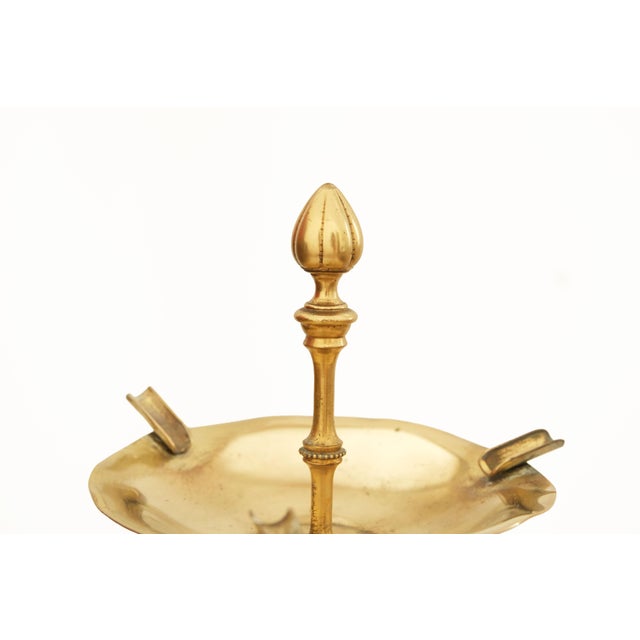 Vintage Gilt Brass Tripod Ashtray For Sale - Image 6 of 10